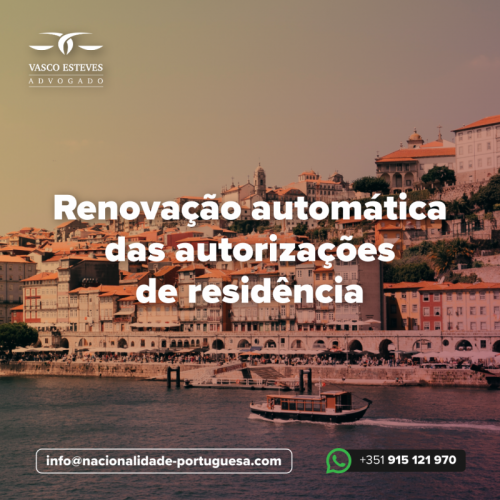 Renovação automática das autorizações de residência